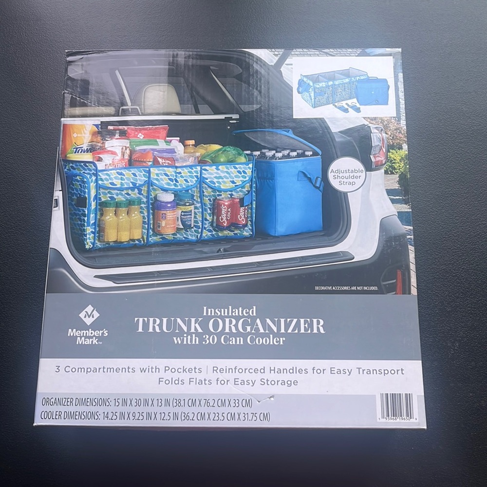 Member’s Mark insulated trunk organizer with 30 can coolers